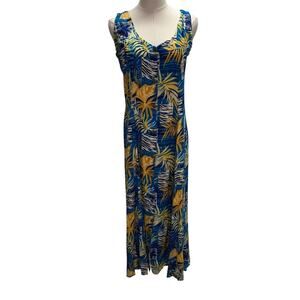 Mama Hawaii beachwear Floral Sleeves Maxi Dress Women Small‎ Vacation Resort